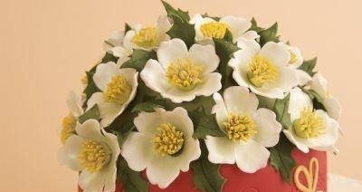 Flowers Christmas Rose (patchwork) (master class)