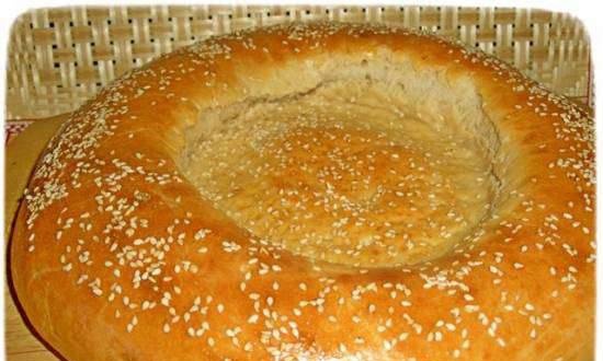 Wheat flatbread with curdled milk (Toki-non)