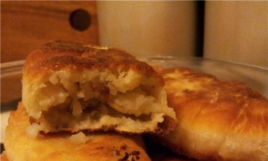 Lean pies with potatoes. Yeast-free sourdough pie dough