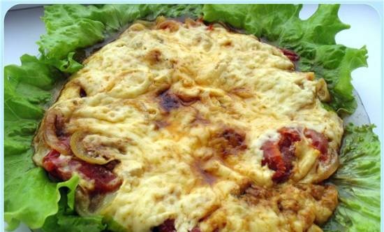Zucchini baked with cheese