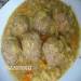 Meatballs with cabbage sauce in a slow cooker