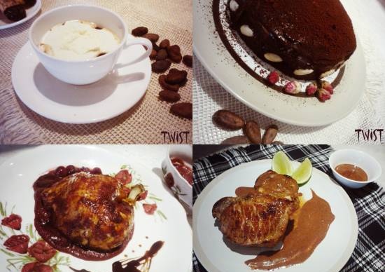 Chicken in chocolate and cherry sauce from the movie "Chocolate"