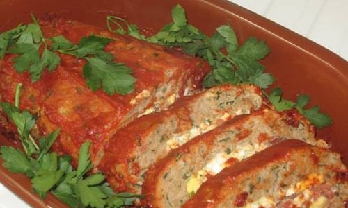 Meatloaf with spicy filling