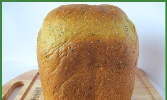 Dill bread in a bread maker