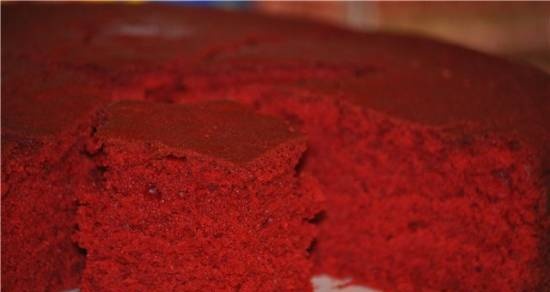 Sponge cake red velvet, or Red velveteen