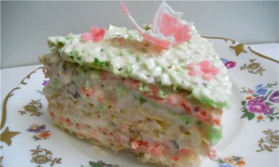 Cake "Tenderness" with nougat