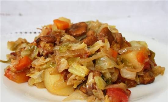 Vegetable mix with mushrooms