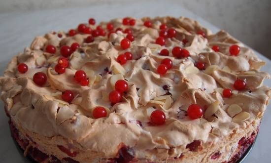 Swabian pie with red currants in a multicooker Panasonic SR-TMH18