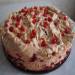 Rode aalbes meringue taart