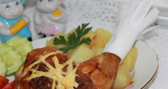 Chicken leg stuffed with mushrooms and cheese (Brand 35128 airfryer)