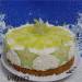 Coconut cake with tropical fruits