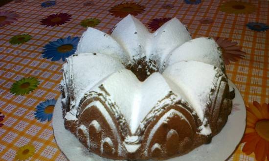 Chocolate-lemon cupcake