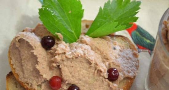 Duck-chicken-meat pate in Oursson pressure cooker