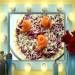 Salad with cheese, carrots, beets