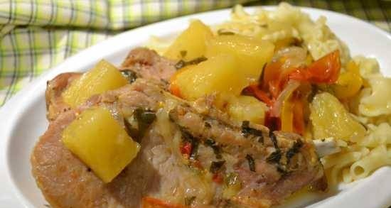 Pork loin with pineapple in Oursson pressure cooker