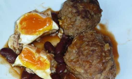 Rhodope meatballs with egg in the Moulinex Minute Cook multicooker