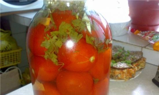 Pickled tomatoes with aspirin