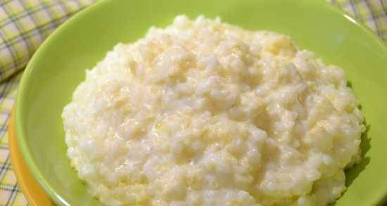 Rice millet milk porridge in Oursson pressure cooker