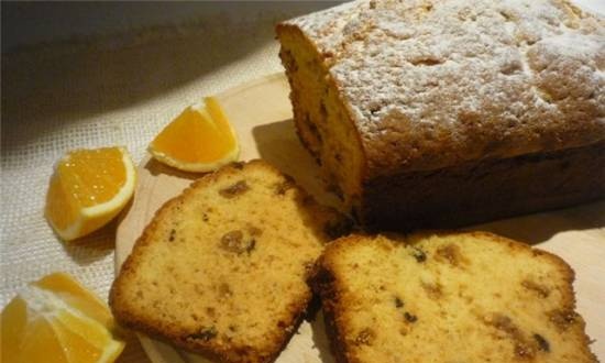 Orange muffin with figs