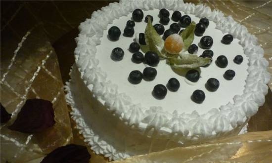 Cake "Bohemian" lemon-blueberry