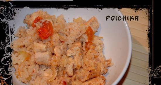 Kip met rijst in het Spaans (merk Multicooker 37501)