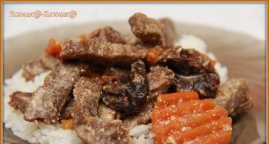 Beef azu with carrots and prunes (Brand 6060 smokehouse)