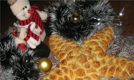 Gwiazda bożonarodzeniowa chleb