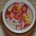 Herculean porridge with steamed strawberries in Oursson pressure cooker