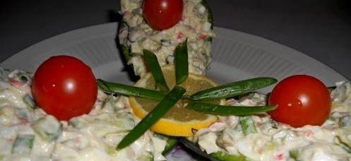 Avocado and crab meat salad