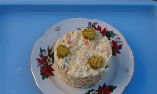 Klasikong Czech Christmas Christmas potato salad (Вramborovy; salat).