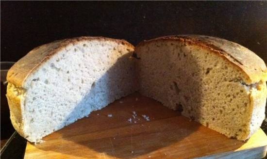 Pan sureño de trigo y centeno con masa madre