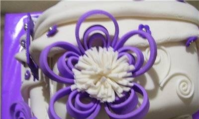 Decoration for a cake in the style of Quilling "Flower"