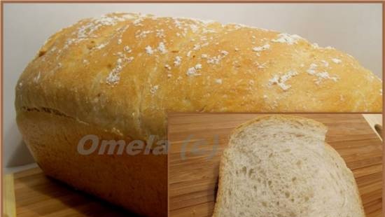 Pan de harina en el horno