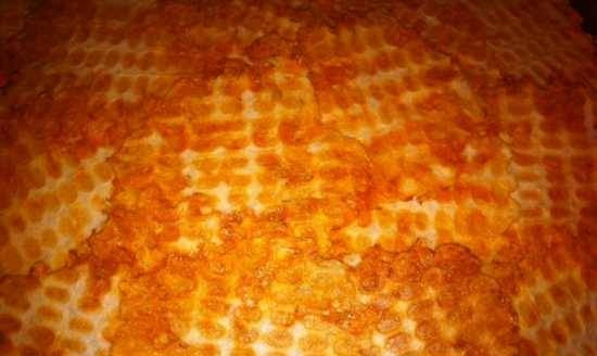 2 crispy cheese biscuits (for waffle iron)