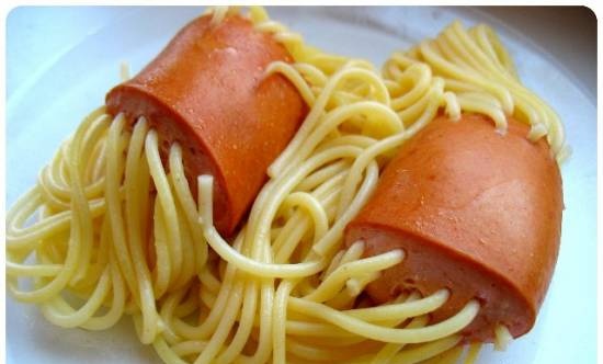 Spaghetti in worstjes (multikoker merk 3502)