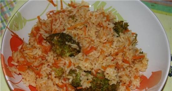 Rice with broccoli