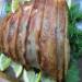 Salmone in bacon ripieno di pera, funghi e noci