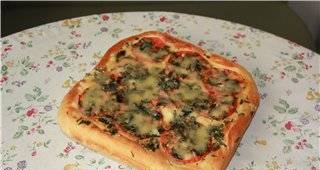 Pizza with Oltermanni Valio cheese
