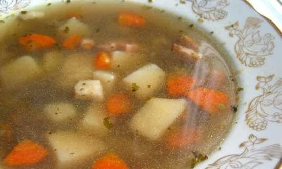 Lentil soup in a Panasonic multicooker