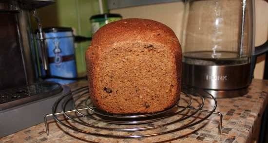 Wheat-rye bread with prunes and pumpkin seeds for Panasonic (SD-2502)