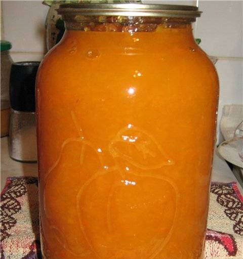Mango-apricot jam for baking