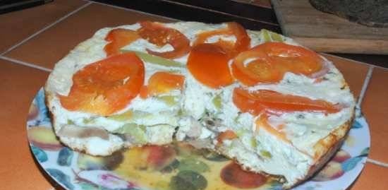 Omelet met groenten in een multikoker Cuckoo 1054