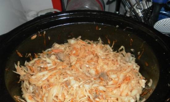 Stewed cabbage with chicken breast (slow cooker)