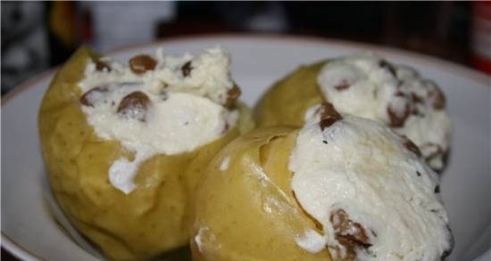 Apples stuffed with cottage cheese (Brand multicooker)