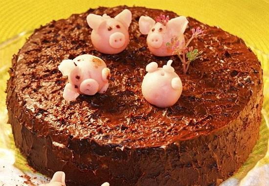 Cake "Funny pigs"