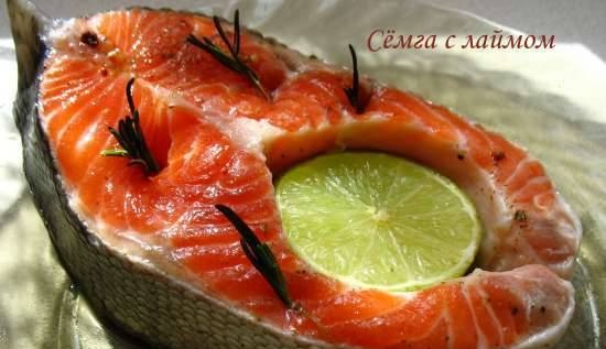 Salmon with lime in a slow cooker