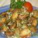 Young potatoes in sour cream with herbs