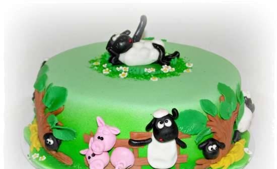 "Shaun the Sheep" cake (master class)