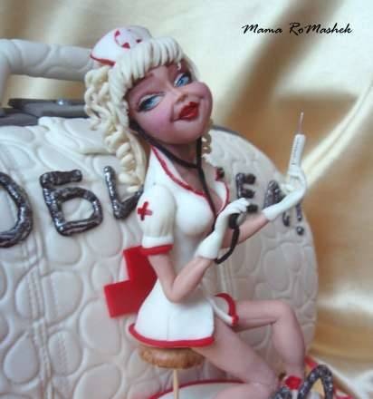 Figurine made of mastic "Glamorous nurse" (master class)