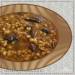 Pearl barley soup with lentils and mushrooms